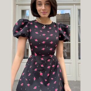 Floral Puff Sleeve Dress